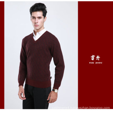 Yak Wool /Cashmere V Neck Pullover Long Sleeve Sweater/Garment/Clothing/Knitwear